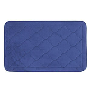 Alfombra de Baño Acolchada de Coral, Rectangular, Antideslizante, de Fibra de Poliéster, para Uso Doméstico, con Patrón Geométrico, Color Sólido, 22SHR0045 - Product Image 1