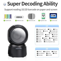 YJFIRST Lecteur de codes-barres 2D de bureau haute qualité pour tablettes, scanner omnidirectionnel de codes QR pour supermarchés, plateforme de lecture de codes-barres