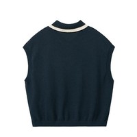 Pull sans manches polyvalent en coton, style français décontracté, nouveau design ajouré, pour l'été, luxe simple
