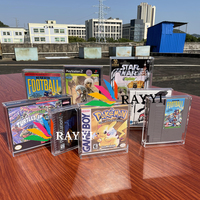 Boîte de présentation pour jeux vidéo rétro en plastique acrylique anti-UV, modèle PlayStation PS1, Pokémon, double CD
