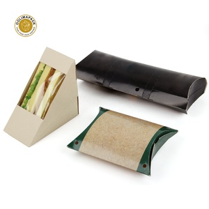 Bán Buôn Quà Tặng Hộp Giấy Bánh Thực Phẩm Kraft Container Sinh Thái Thân Thiện Kẹo Gối Hộp - Product Image 2