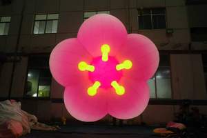 Grande sculpture florale gonflable géante, ballon en forme de fleur de dessin animé, <span class=keywords><strong>Alice</strong></span> <span class=keywords><strong>au</strong></span> <span class=keywords><strong>pays</strong></span> <span class=keywords><strong>des</strong></span> <span class=keywords><strong>merveilles</strong></span>, décoration avec lumières LED, imperméable et durable - Product Image 4