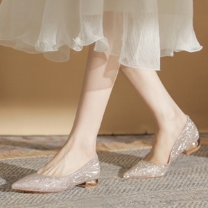Ballerines de mariage et de fiançailles pour femmes, deux-en-un, pour un usage quotidien, imperméables, légères, en cuir véritable - Product Image 2