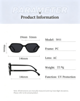 Lunettes de soleil hexagonales arrondies tendance 2026, monture polygonale rétro en PC, protection UV, pour le streetwear