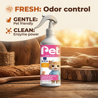 Désodorisant multi-usages pour animaux domestiques OEM/ODM à triple formule bio-active, désinfecte et procure une air frais longue durée
