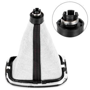 Housse de levier de vitesse en cuir pour Volkswagen Golf 4, transmission manuelle, surpiqûres rouges, style luxueux - Product Image 5