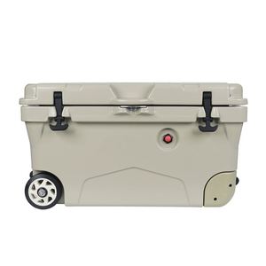 <b>Plastic</b> 65L Rotomolded Cooler Box Ice Bucket Box Hard Cooler Box With <b>Wheels</b> Camping Cooler - Product Image 3