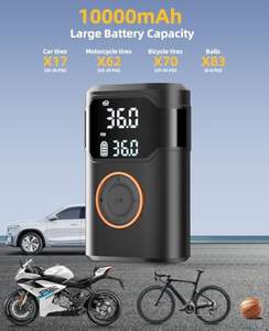 משאבת אוויר צמיג משאבת אוויר מדחס נייד עבור מכונית 150 צמיגים חשמלית משאבת צמיג אינפלציה משאבת צמיג אלחוטי - Product Image 5