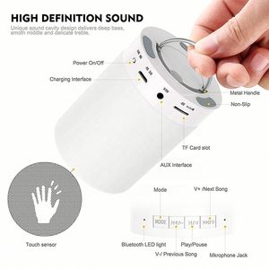 Night Light Wireless Speaker Hifi Stereo Speaker 7 Colors <b>Touch</b> Control LED Bedside <b>Table</b> <b>Lamp</b> Support TF Card AUX - Product Image 5