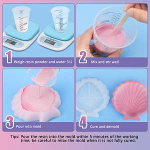 OSBANG Eco Poudre de coulée de résine 1kg Poudre de coulée de plâtre durcie rapide pour débutant Facile à démouler Home <span class=keywords><strong>Detor</strong></span> DIY Starter Crafts - Product Image 4