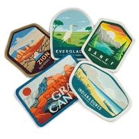 Badges brodés personnalisés à transfert thermique, patchs souples OEM pas chers, patchs tissés thermocollants personnalisés pour vêtements, étiquettes, chapeaux, sacs