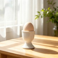 Porte-œuf en porcelaine blanche, support en céramique pour œufs mollets, tasse à œuf pour le petit-déjeuner, vaisselle pour hôtel et restaurant, logo personnalisé OEM