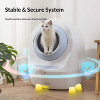 Bac à litière pour chat électrique automatique intelligent, autonettoyant, anti-pincement, isolation des odeurs, écologique, entièrement fermé, en PP