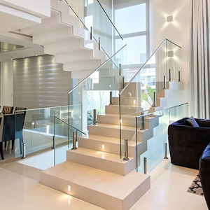 Rampe d'<span class=keywords><strong>escalier</strong></span> en verre trempé sans cadre 12 mm avec fixation en acier inoxydable pour <span class=keywords><strong>escalier</strong></span>, balcon et clôture de <span class=keywords><strong>piscine</strong></span> - Product Image 2