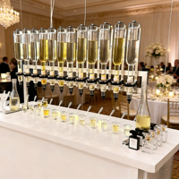 Distributeur de parfum mural de bureau doré au design élégant pour 6 bouteilles, machine de remplissage de liquide 375/500/750 ml pour événements de mariage