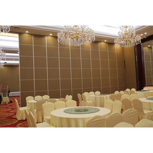 Parede de parede móvel desmontável da partição do hotel com paredes com superfície de tecido de madeira móveis de escritório max 56 db - Product Image 6