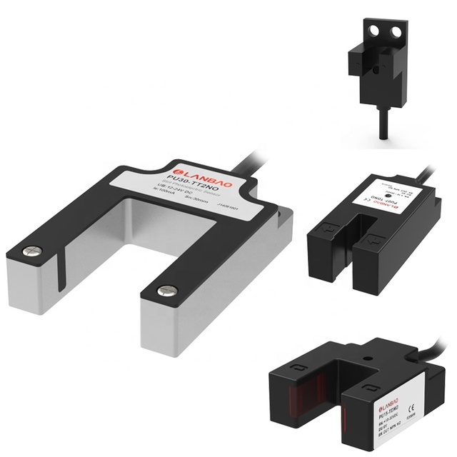 LANBAO U shape PU05 Series Slot Photoelectric Beam Sensor For Small Space