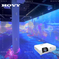 Projecteur interactif immersif pour salle à manger, projecteur mural, de sol et de table LCD avec laser et lentille laser intégrée pour restaurant