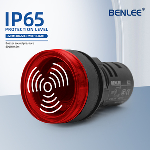 BENLEE 22mm IP65 12V 24V 110V 220V Zumbador DE SEGURIDAD intermitente de plástico <span class=keywords><strong>industrial</strong></span> con lámpara - Product Image 2