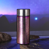 Petite bouteille d'eau thermos en métal de 200ml Mini bouteille de poche isolée double couche de 200ml Bouteille en titane pur