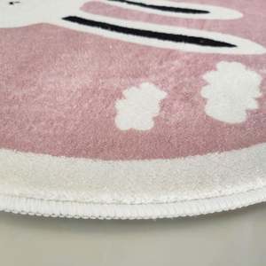 แผ่นรองคลาน ABC ลายวงกลม สีชมพู รูปกระต่าย ผ้าพลัฌนุ่ม สำหรับห้องเด็ก - Product Image 6