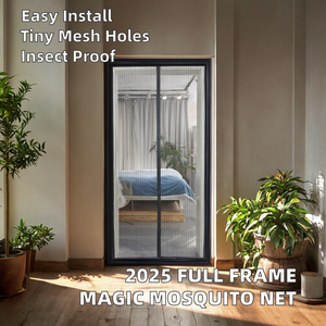 <span class=keywords><strong>Mosquitera</strong></span> Magnética Moderna 2025 de Marco Completo de Poliéster con Cierre Automático, Malla de Agujeros Pequeños para Ventilación - Product Image 1