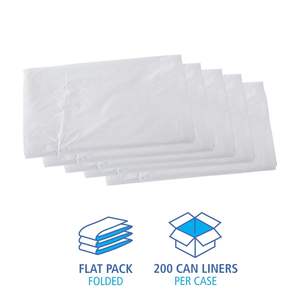 Bolsas de Basura Industriales de Alta Densidad Boardwalk, 43 x 48 Pulgadas, Paquete Plano, 56 Galones, Color Natural, 200 Cajas - Product Image 3