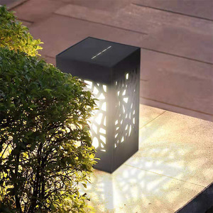 Lámpara Solar de Poste para Exteriores Xinyao, Lámpara Cuadrada Impermeable para Jardín, Puerta, Villa - Product Image 3