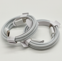 Kabel Data USB C 3A Pengisian Cepat Tipe C ke Tipe C, Kabel Kepang Multi Warna 6ft/2m 60W Grosir Pabrik untuk Ponsel