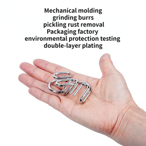 Lot de 8 puzzles métalliques Montessori en fil de fer, casse-têtes interactifs pour enfants et adultes, jeu éducatif et relaxant - Product Image 2