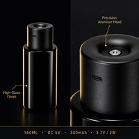 Diffuseur d'arômes pour voiture YUEHANGTC 160 ml, alimentation USB-C, brume ultrasonique, éclairage LED, options de parfum écologiques, automatique