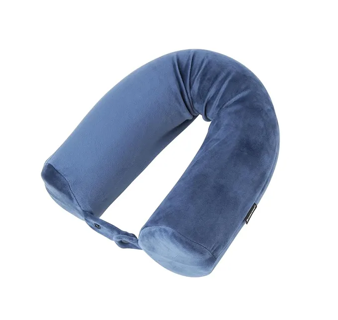 Free-Form Memory Foam Twist Travel Pillow Adjustable Roll Pillow for Neck Chin Lumbar and Leg Support Size One Size Blue
