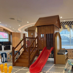 Bền Bằng Gỗ Đu Thiết Lập An Toàn Thiết Bị Chơi Cho Trẻ Em Ngoài Trời Vui Chơi Giải Trí Nhà Chơi Với Leo Núi Khung Cho Sân Sau Chơi - Product Image 5