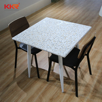 Dessus de table en pierre colorée, table basse en pierre artificielle, table et chaises pour salle à manger