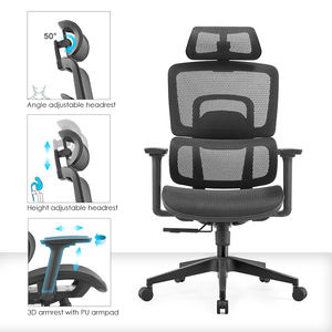 Silla de Oficina Giratoria de Malla Completa para el Hogar, Silla de Oficina para Invitados, Silla de Oficina para Gerentes - Product Image 3