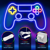 Enseigne néon LED acrylique – Meilleurs cadeaux pour gamers, garçons et enfants – Décoration de chambre avec manette de jeu – Enseigne néon pour chambre de garçon adolescent
