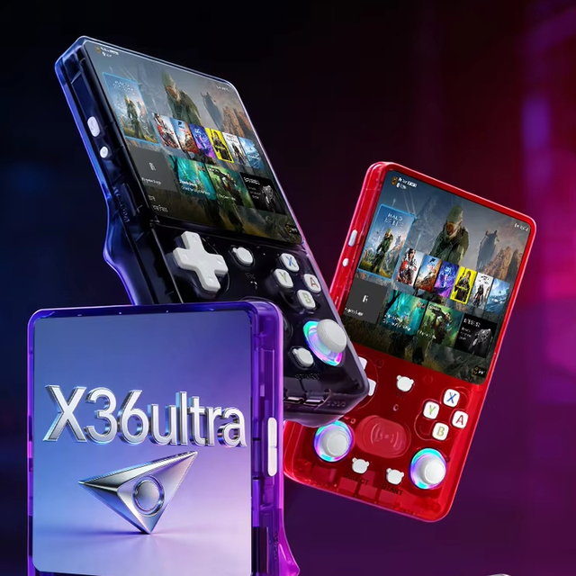 New X36 Ultra Retro Handheld Game Console 4.2inch Screen Portable 64G Open-source Linux System Wi-Fi RK3326 1.5GHz 1GB