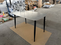 Table de salle à manger classique moderne populaire, ensemble de table à manger compacte avec 4 chaises pour salon