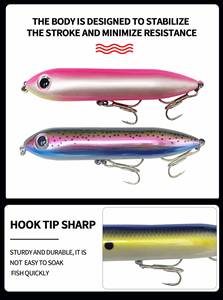 100mm 11g Topwater pêche appâts crayon légendaire marcher le chien sans lèvres Jerkbait leurres <span class=keywords><strong>de</strong></span> pêche - Product Image 3