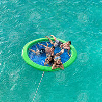 EJIA HP06 Hamac flottant gonflable circulaire portable sur mesure de 10 pieds avec fond en filet, capacité 500 kg, pour 2-3 ans