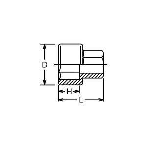 KOKEN - 150-10H-6 Zócalo hexagonal de impacto extra corto-EAN 4991644202829 HAND SOCKETS 3/8" - Product Image 2
