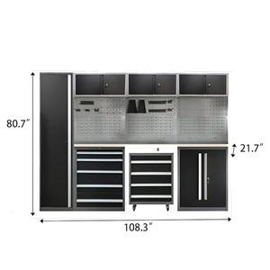 Banc de travail en <span class=keywords><strong>acier</strong></span> robuste au design moderne personnalisable JZD avec tiroirs, boîte à <span class=keywords><strong>outils</strong></span> modulaire pour le rangement dans le garage, poste de travail OEM - Product Image 2