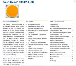 Оригинальный чип <span class=keywords><strong>3590</strong></span> X-lamp <span class=keywords><strong>CXB</strong></span> на борту СВЕТОДИОДНЫЙ 2700K 3000K <span class=keywords><strong>3500K</strong></span> 4000K 5000K 6500K 36V 72V CRI 95/90/80 COB светодиодный Диод CXB3590 DIY - Product Image 5
