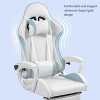 Chaise inclinable ergonomique pivotante à dossier haut de haute qualité chaise de jeu d'ordinateur de bureau à domicile réglable avec repose-pieds