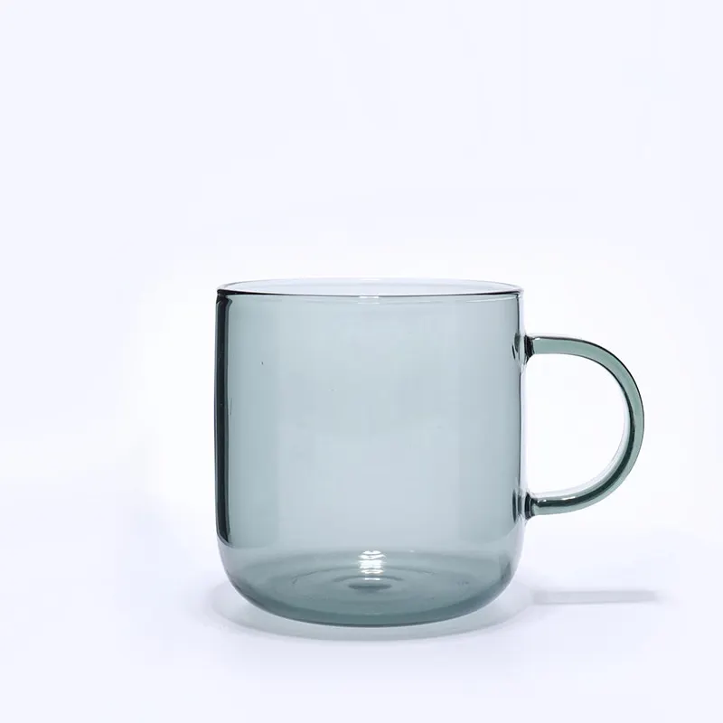 Nuevo diseño de calcomanías personalizadas, taza de café de vidrio de borosilicato, taza de té de vidrio, juegos de regalo, taza de café resistente al calor