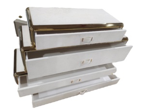 Cassettiera Moderna Roberto Cavalli in Pelle di Cavallo, Mobile Contenitore Multistrato per Soggiorno, Ingresso e Villa - Product Image 5