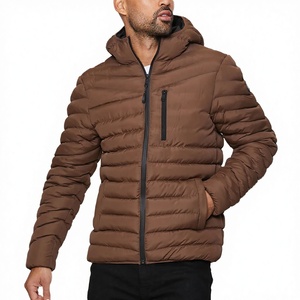 Custom Unisex Reflective <b>Pattern</b> Front Sustainable Zippered Sporty <b>Quilted</b> Hooded <b>Jacket</b> Casual Waterproof Breathable - Product Image 3