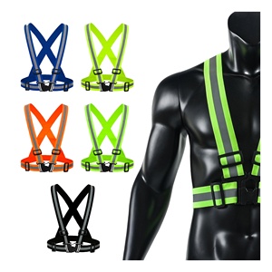 Outdoor ajustável Elastic Hi Visibilidade Chalecos Reflective <span class=keywords><strong>Safety</strong></span> Strap Vest Reflective Belt Strap para Correr Ciclismo - Product Image 1