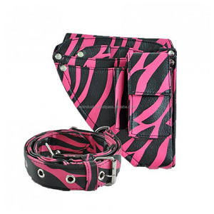 Barber professional salon equipment bag PU leather waist pack hair scissors pouch <b>holster</b> - Product Image 2