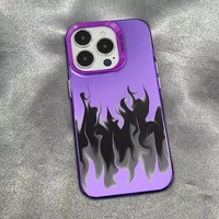 Coques de téléphone antichoc de luxe Blue-Flame en TPU+PC pour 17 16 15 Plus Pro Max 14 13 12 11, avec protection personnalisée et logo photo